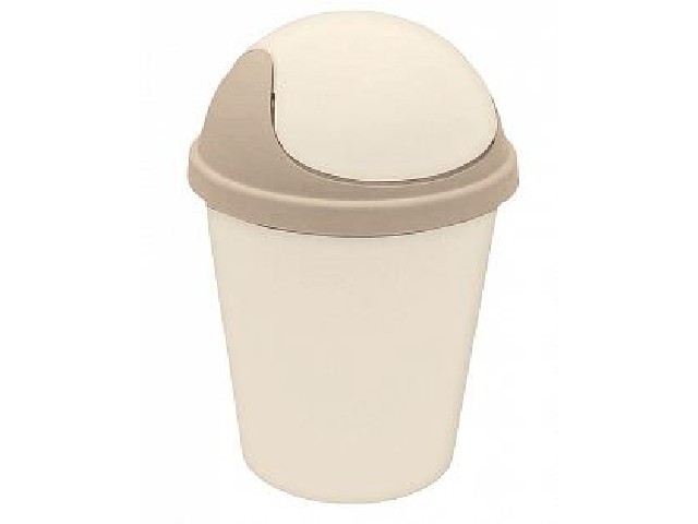 Контейнер для мусора Rambai круглый 5,5л (светло-бежевый)